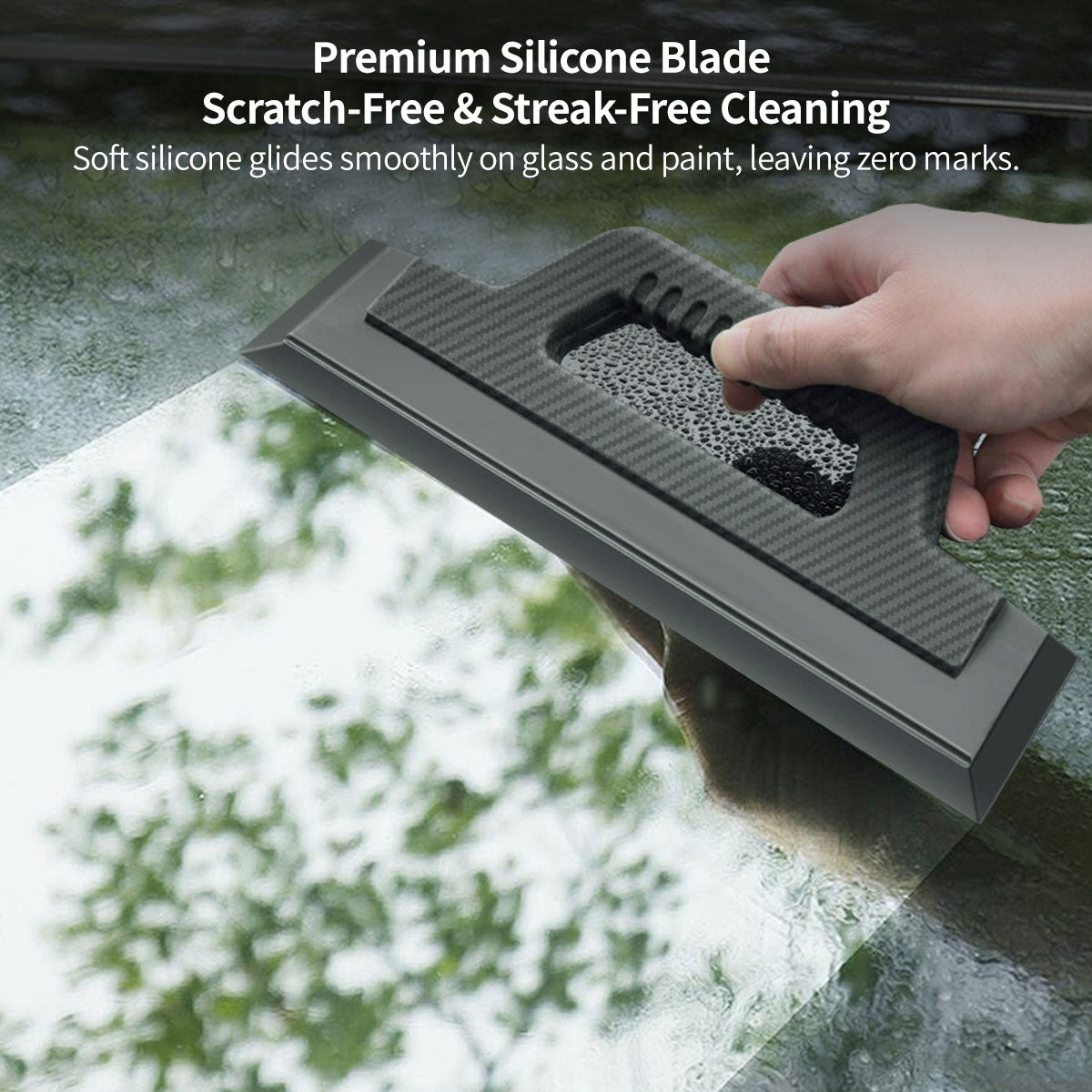 Car Window Squeegee Water Wiper – Soft Silicone Material, Universal Fit, Scratch-Free Glass Cleaning | Traverseon