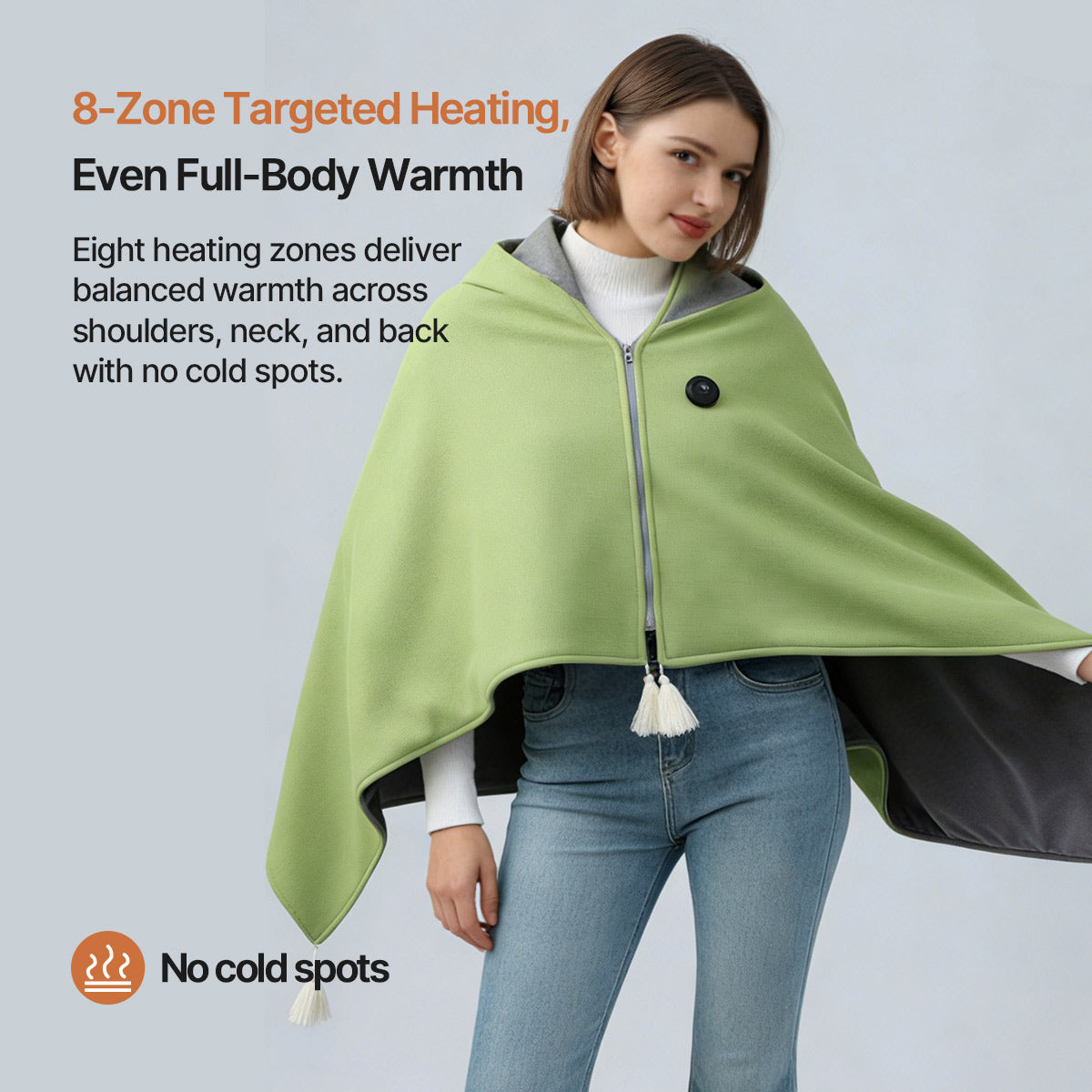 Heated Electric Blanket – Portable Shawl USB Heating Office Camping Car Outdoor | Traverseon