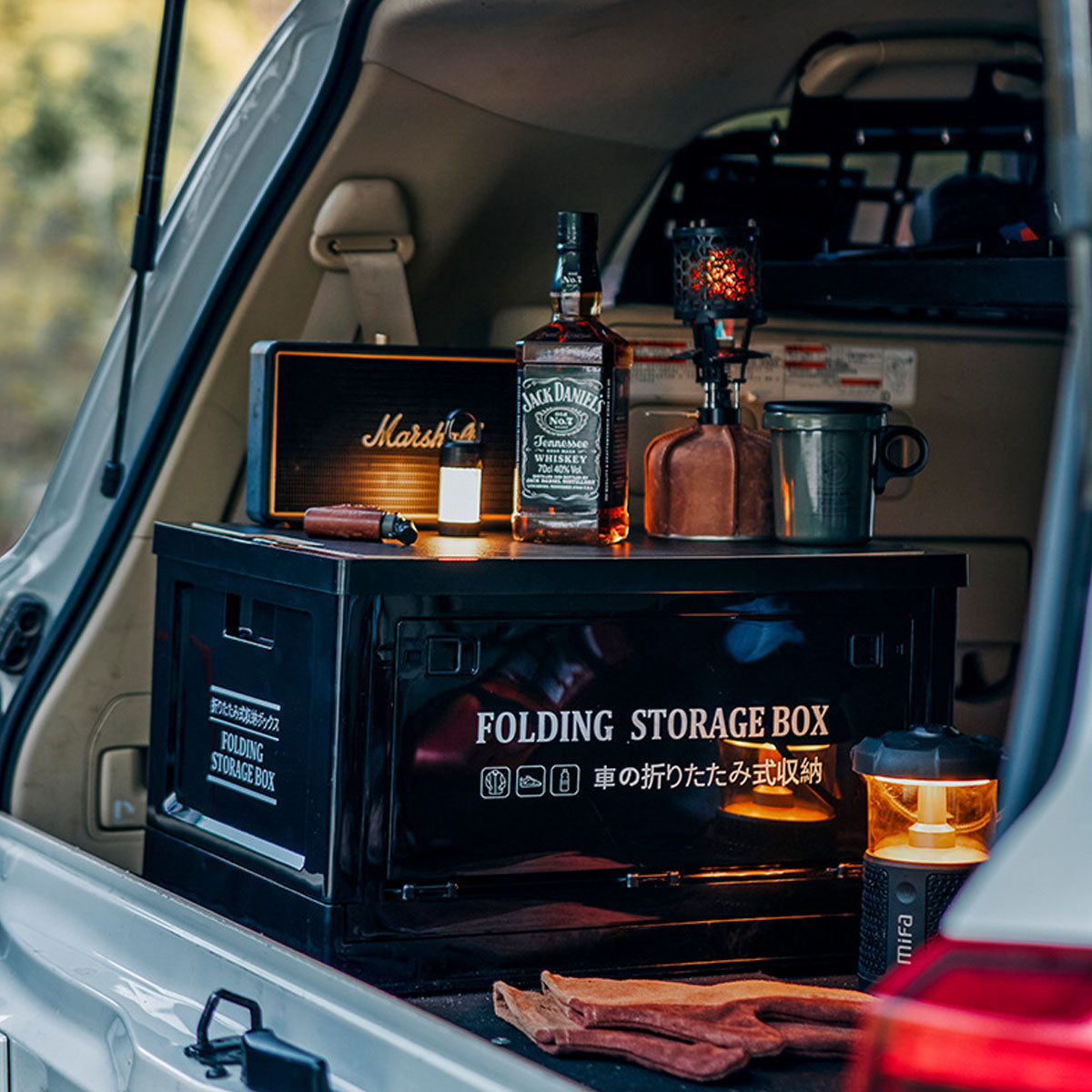 Traversen Folding Storage Crate with Wood Lid
