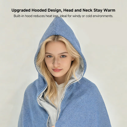 Cordless Graphene Heated Shawl – Hands-Free Wearable Warmth for Office & Home | Traverseon