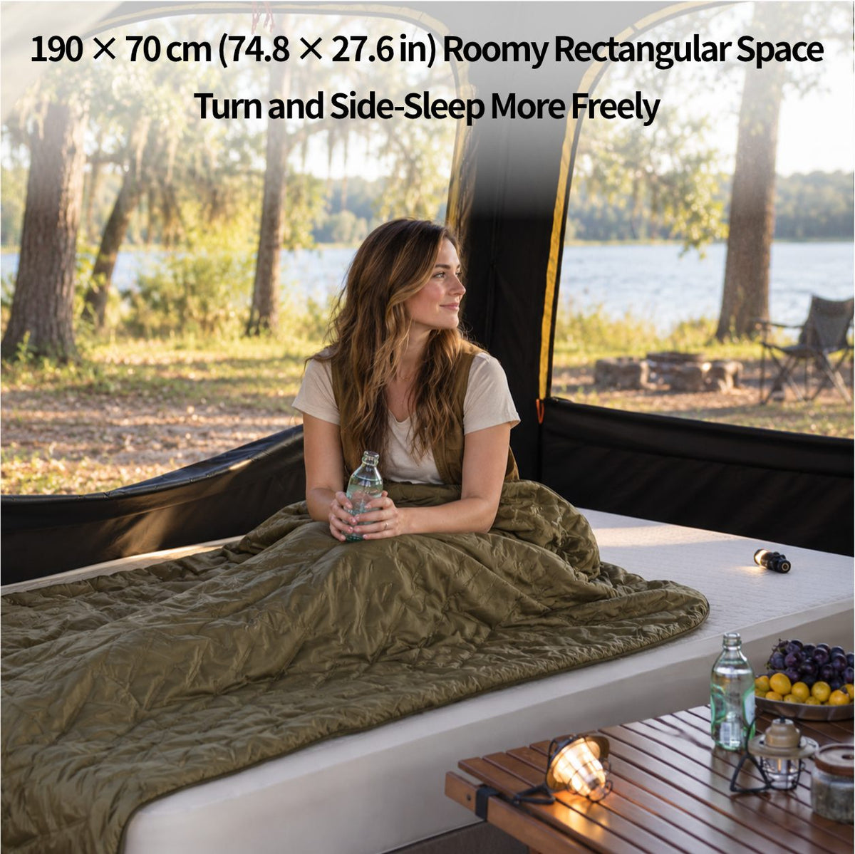 1P All-Season Sleeping Bag | Lightweight, WideFit Design for Outdoor Camping
