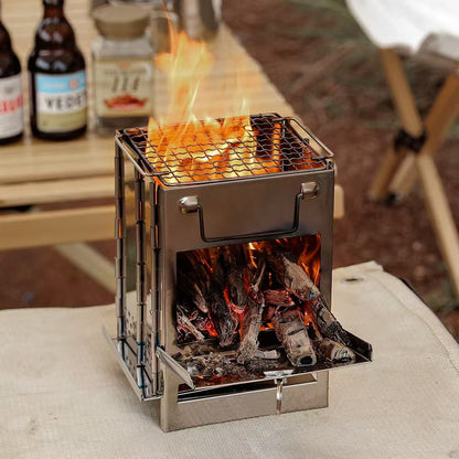 Folding Portable Wood Burning Stove – Multi-Fuel Cooking |Traverseon