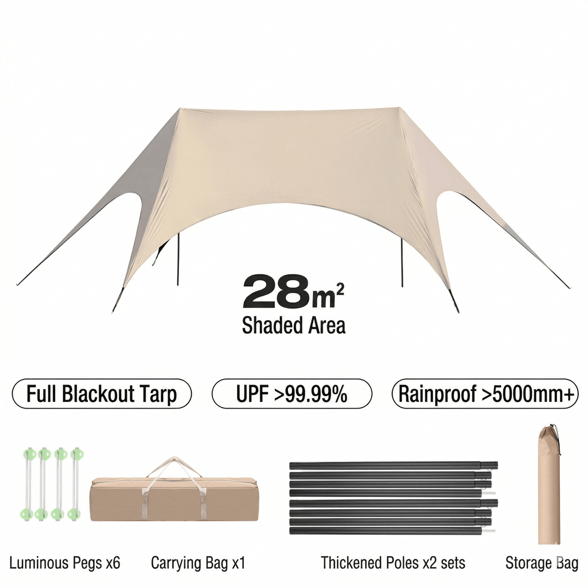 Traverseon Classic Canvas Anti-Rollover Hammock
