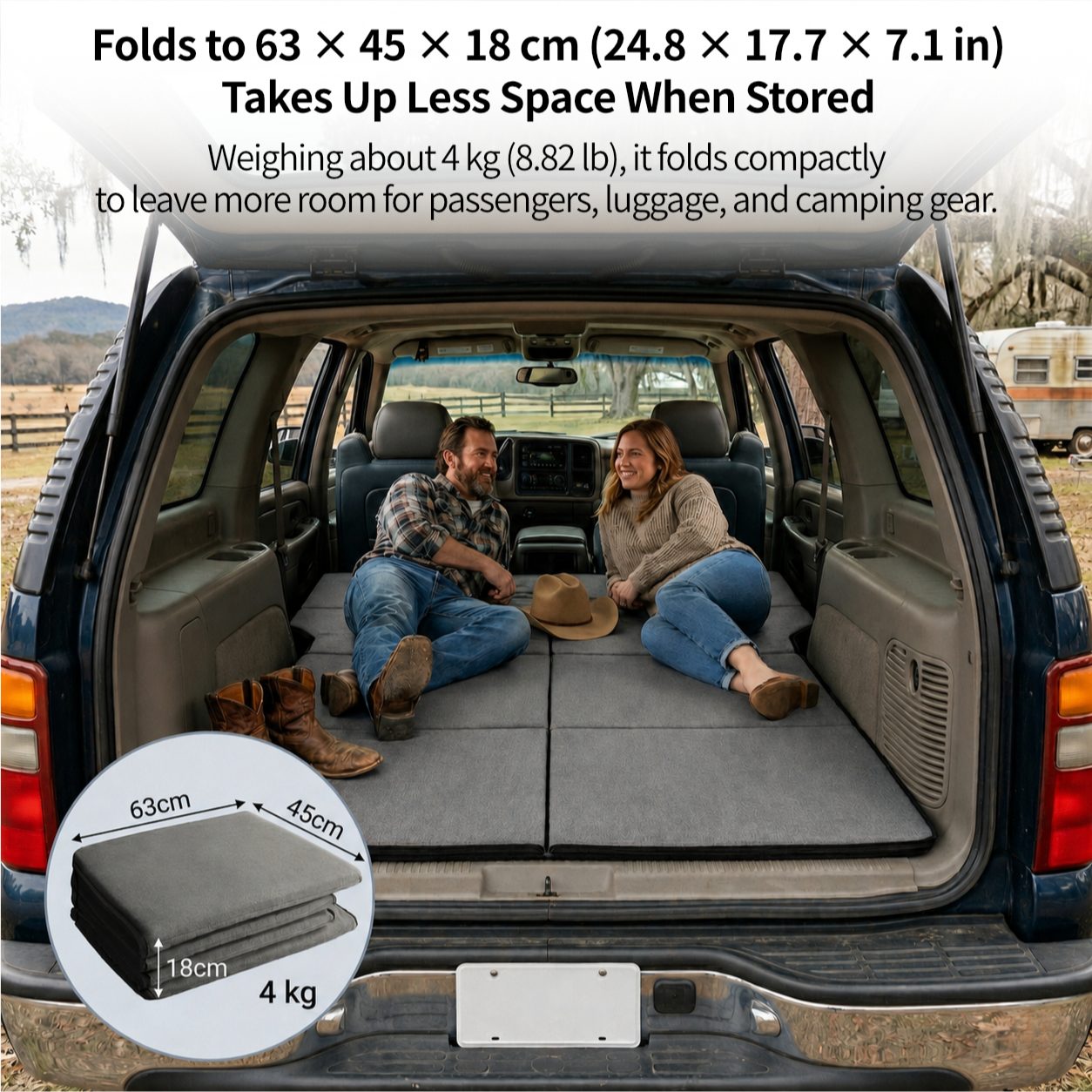Foldable Adjustable Car Mattress – Portable Travel Bed | Traverseon