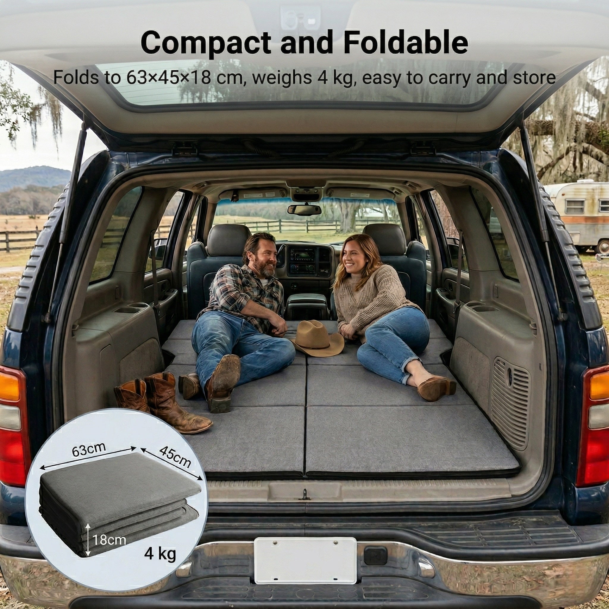 Foldable Adjustable Car Mattress – Portable Travel Bed | Traverseon