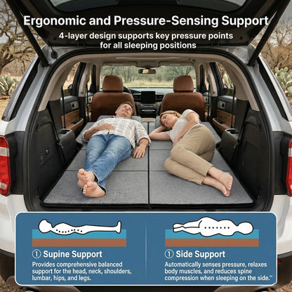 Foldable Adjustable Car Mattress – Portable Travel Bed | Traverseon