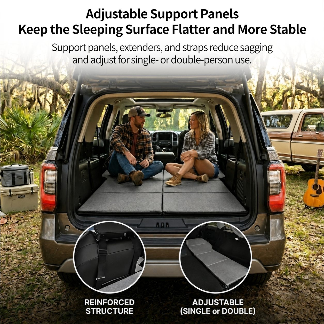 Foldable Adjustable Car Mattress – Portable Travel Bed | Traverseon