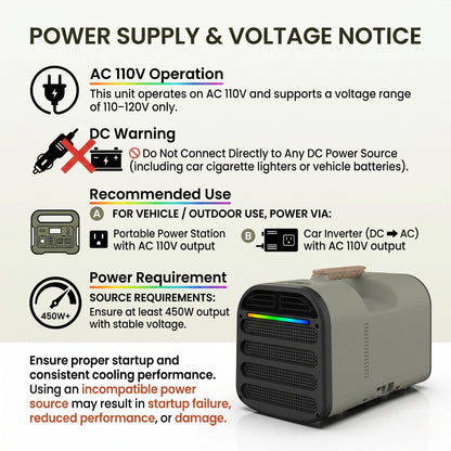 Portable Air Conditioner 4500/5200BTU – Compact Cooling AC Unit for Tent RV Room | Traverseon