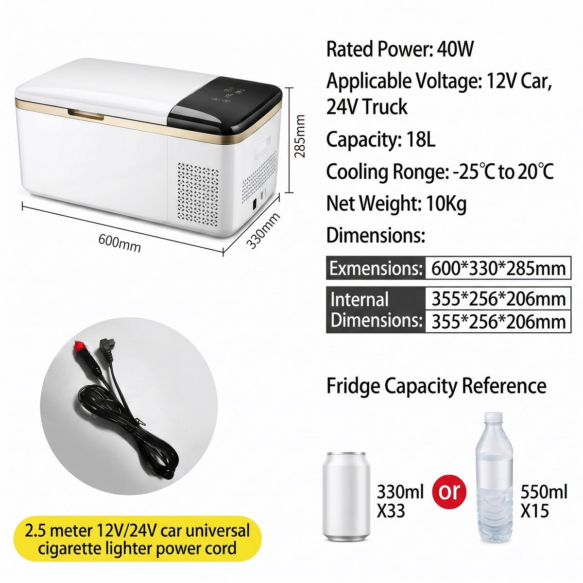Car & Home Dual-Use Compressor Refrigerator – -20°C Portable Fridge Freezer | Traverseon