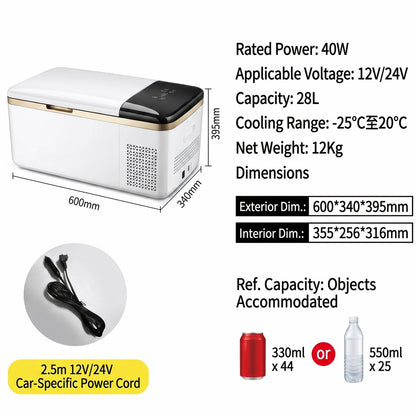 Car & Home Dual-Use Compressor Refrigerator – -20°C Portable Fridge Freezer | Traverseon