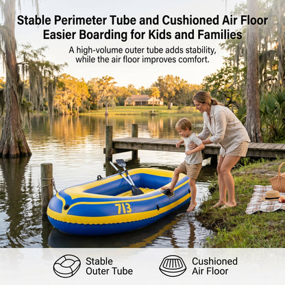 Traverseon SafeFloat 4-Chamber Inflatable Boat Set