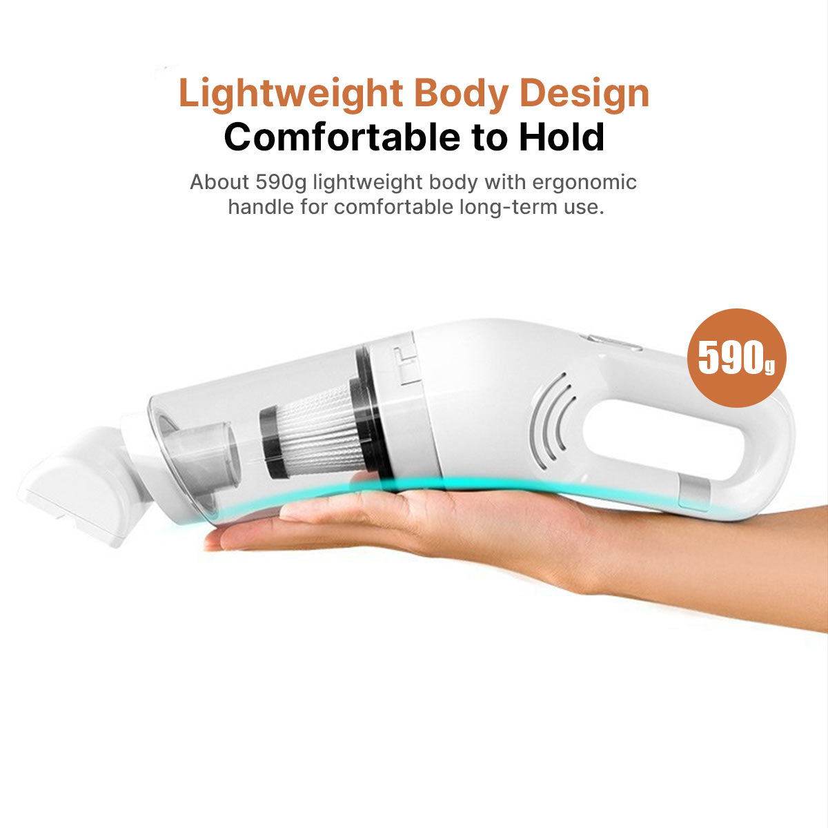 Cordless Handheld Pet Hair Vacuum – 4000Pa Strong Suction Cleaner with 4 Attachments | Traverseon