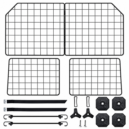Adjustable Dog Car Barrier – Foldable Metal Pet Divider | Traverseon