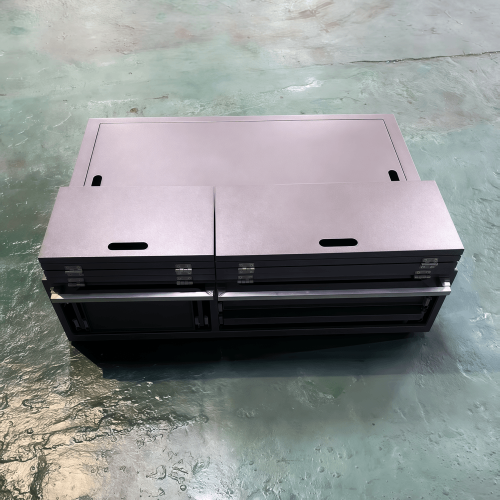 Complete SUV sleeping platform kit ready for installation in off-road vehicle