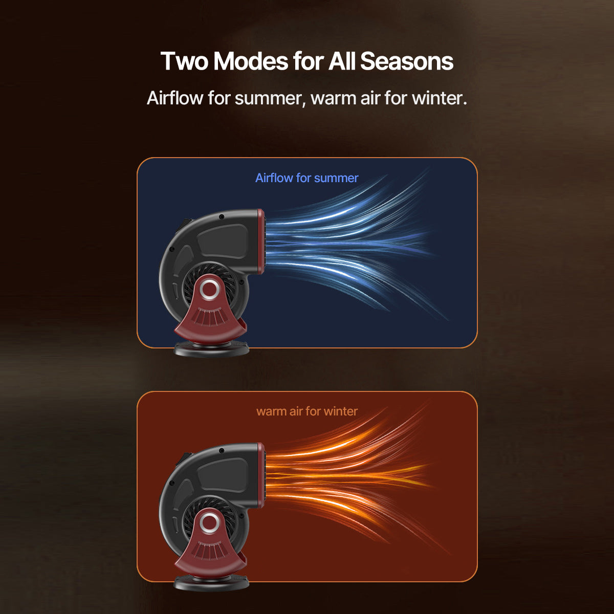 12V Car Heater & Defroster – 80°C Rapid Heat, Dual-Mode, 360° Adjustable | Traverseon