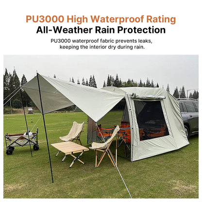 SUV Tailgate Tent Canopy – 210T 3000 Waterproof UV Protection for Car Camping | Traverseon