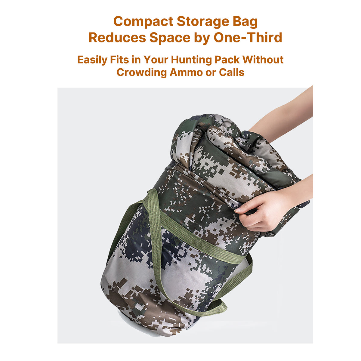 Camouflage Envelope-Style Single Sleeping Bag – Suitable for Temperatures Above -5°C