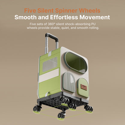 3-in-1 Rolling Pet Carrier | 11.3 kg Capacity | Traverseon