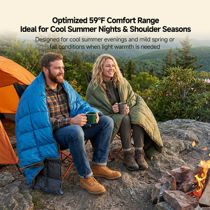 Camping Blanket – Ultralight 79x55 in Wearable Water-Resistant Outdoor | Traverseon