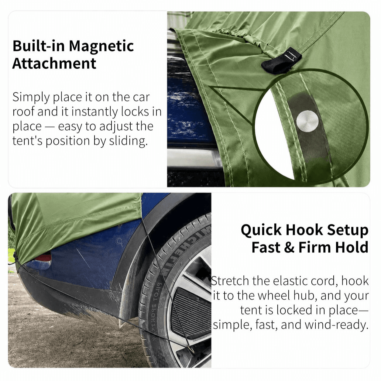 Car Camping Tent-2-3 Person Leak-Resistant SUV Tailgate Tent with Rear Awning | Traverseon