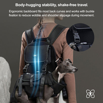 Dog Backpack Carrier – Bionic Breathable Adjustable for Hiking Walking Travel | Traverseon