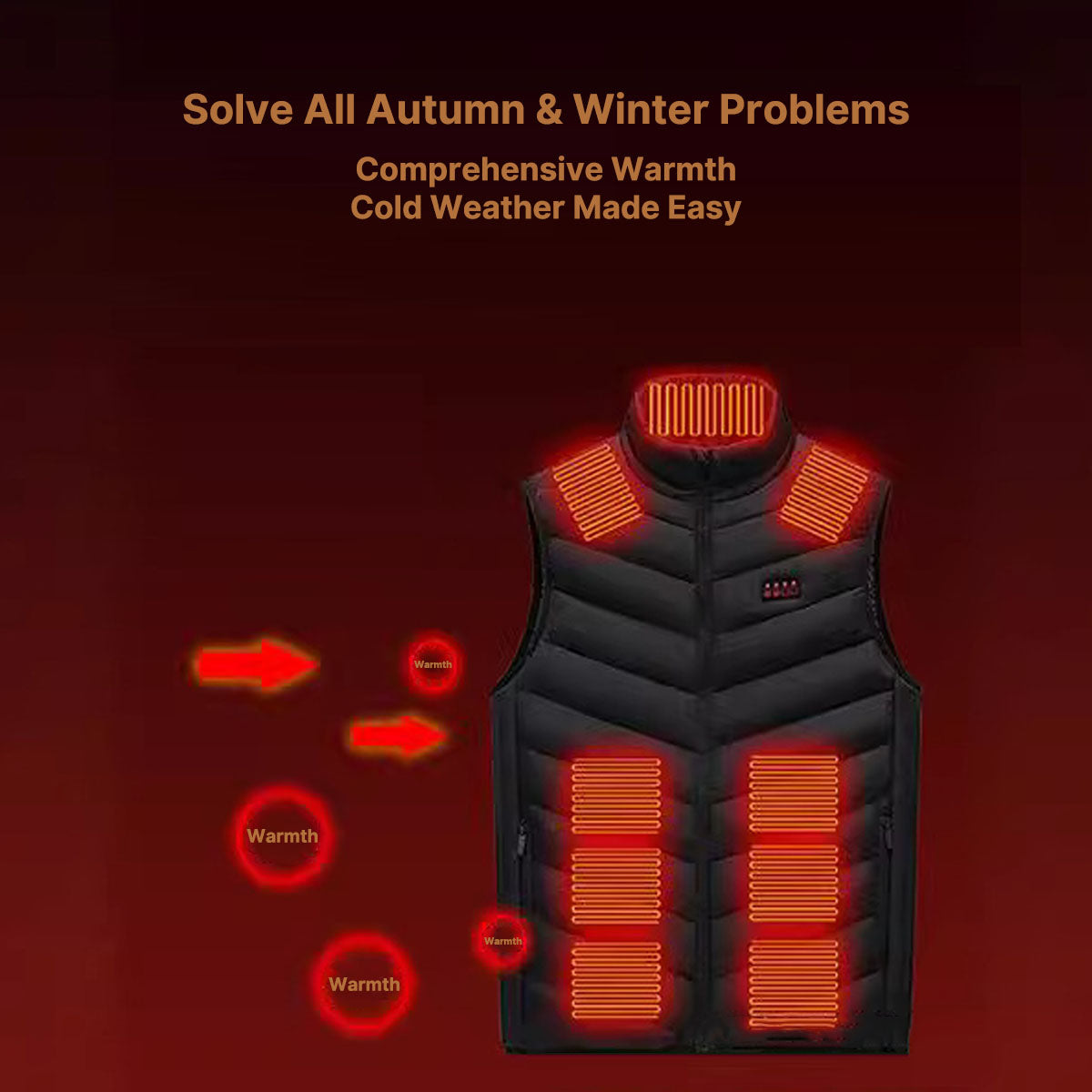 Heated Vest with 3 Modes, 5V Power, Windproof & Lightweight.
