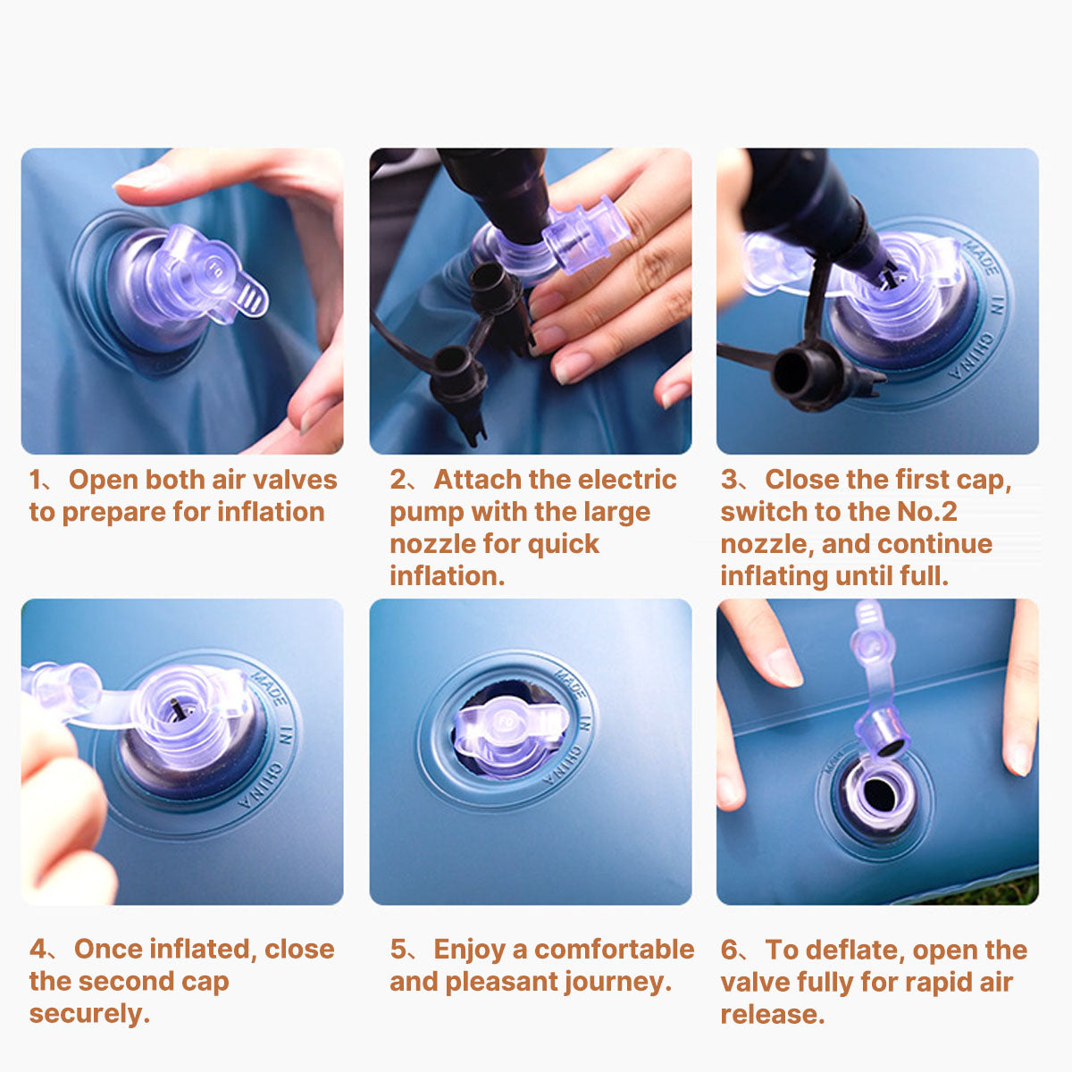 Car Inflatable Air Bed – 2-Min Fast Inflate with Headboard & Pillows