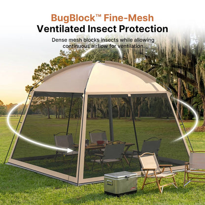 Screen House Camping Shelter - 6-10 Person UV&Bug Proof Waterproof All Terrain | Traverseon