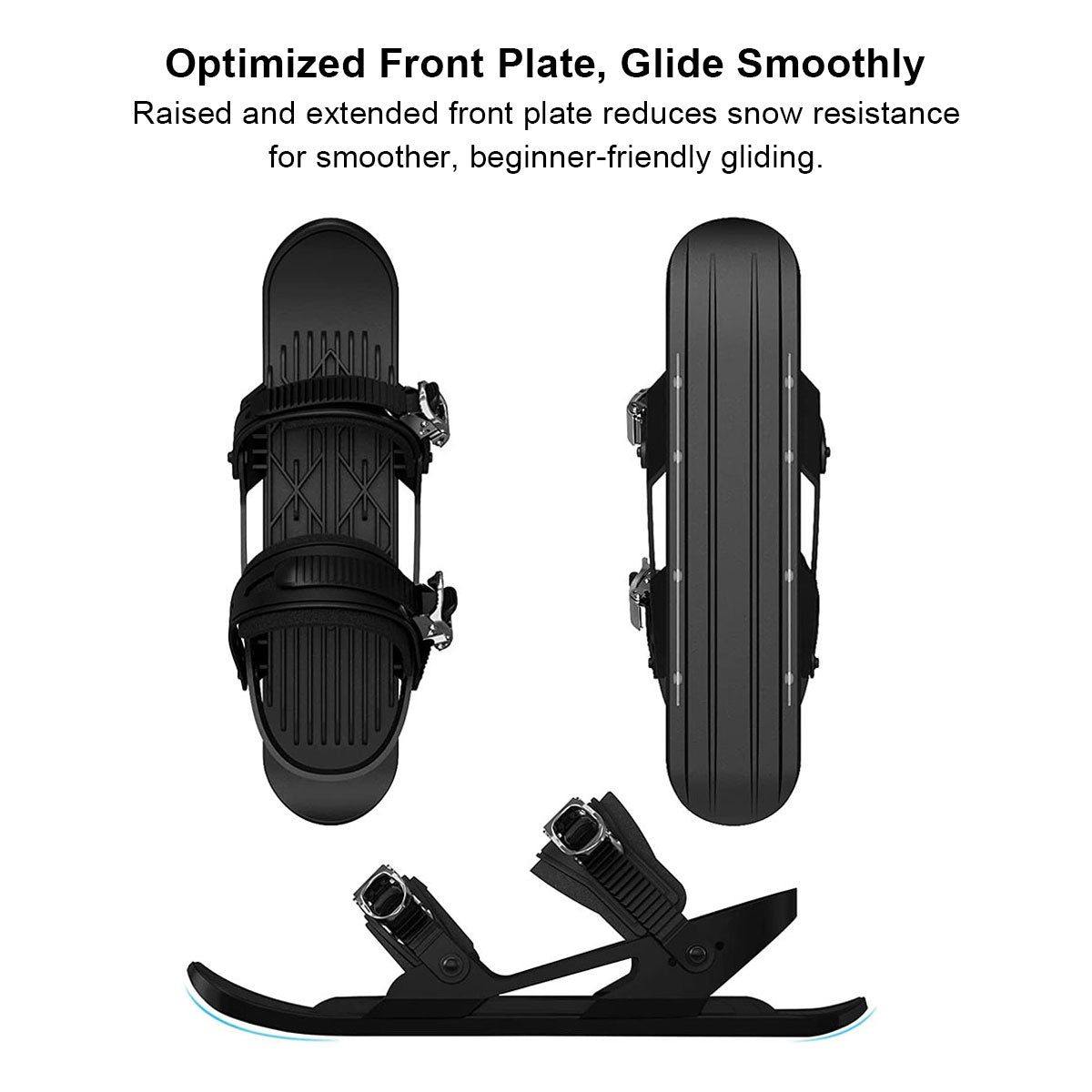 Ski Snow Skates – Mini Short Adjustable Bindings Adult Kids Portable Snow Skiing | Traverseon