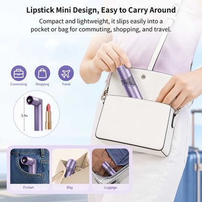 Portable Handheld Fan – 3000mAh 199-Speed Lipstick Mini Fan | Traverseon