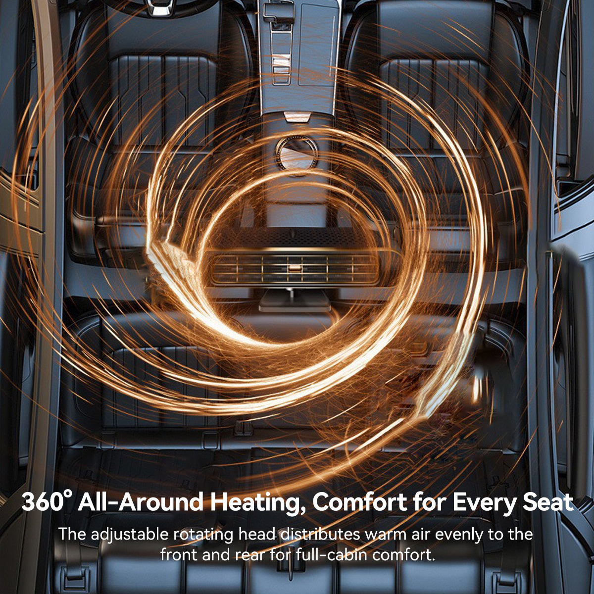 12V Portable Car Heater – Instant Heat & Fast Windshield Defogger | Traverseon