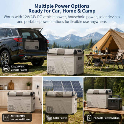 48 Qt AC/DC Car Fridge Freezer – 48H Cold Retention | Traverseon