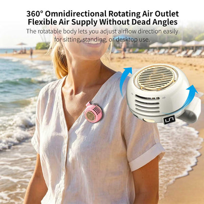 Portable Clip-On Bladeless Fan – 360° Wearable Cooling Fan | Traverseon