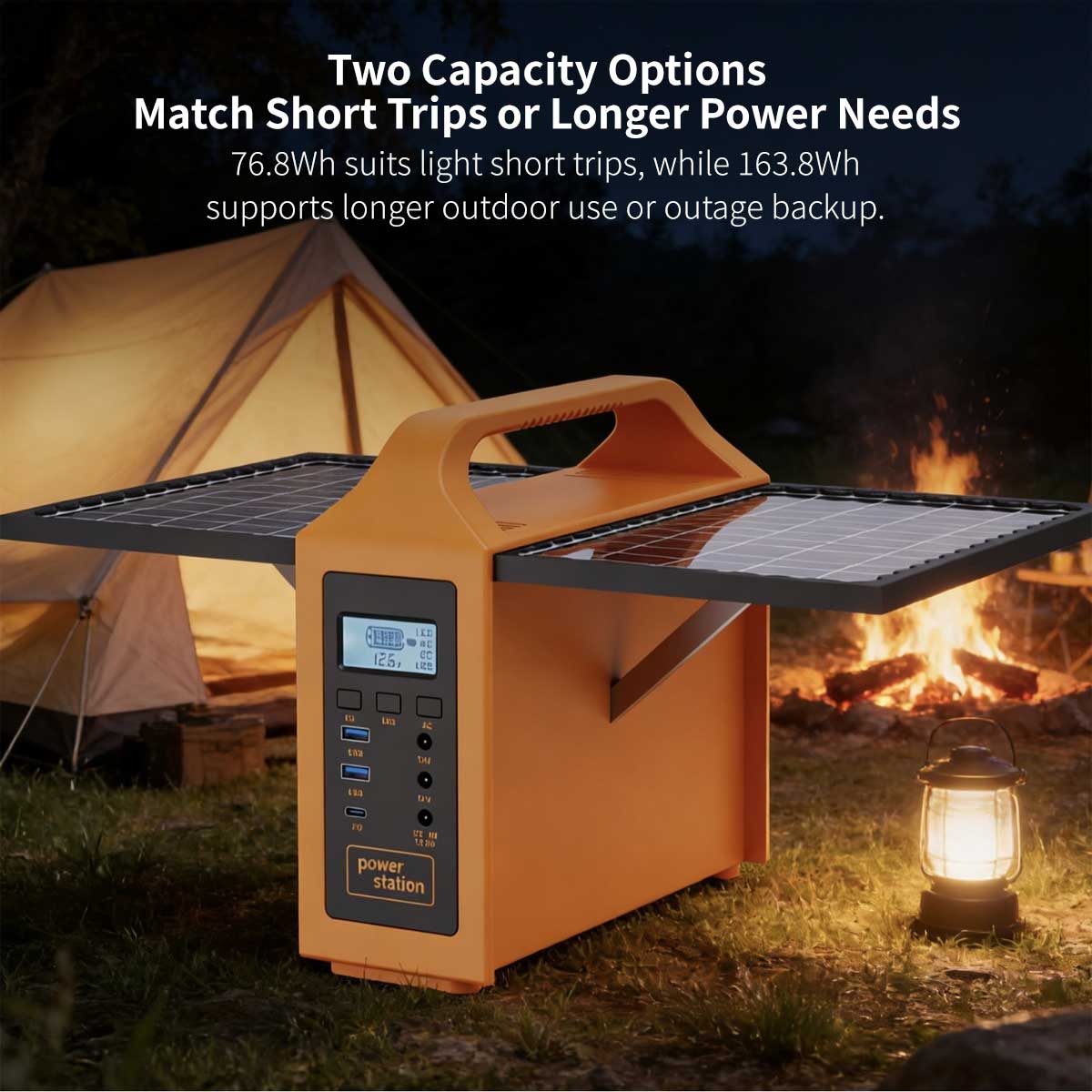Portable Solar Power Station – 110V Camping Backup Battery | Traverseon