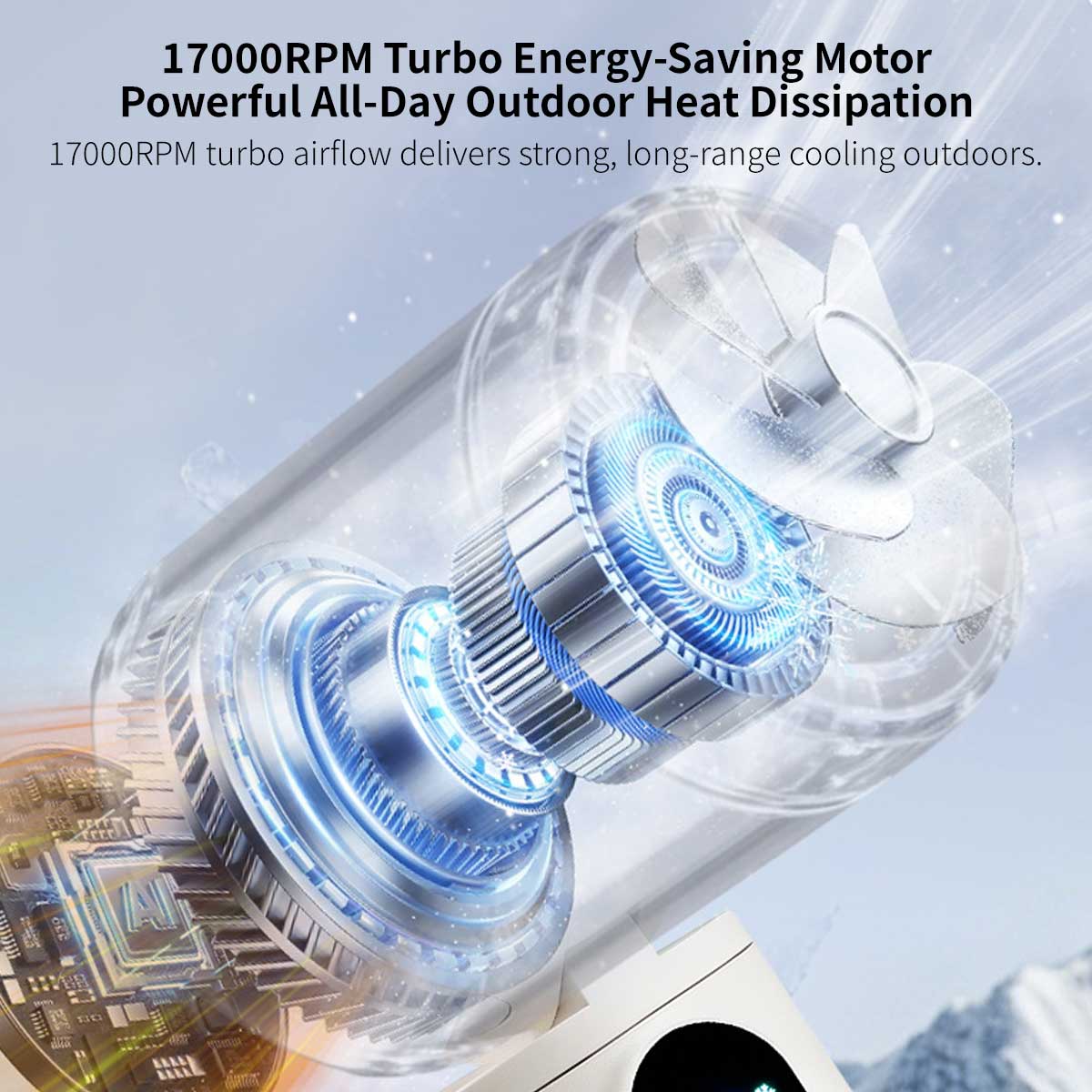 Portable Cooling Handheld Fan – 17000RPM Turbo Mini Fan | Traverseon