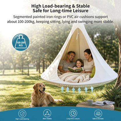 Conical Hanging Hammock Chair – 441 lb Waterproof Outdoor Swing | Traverseon