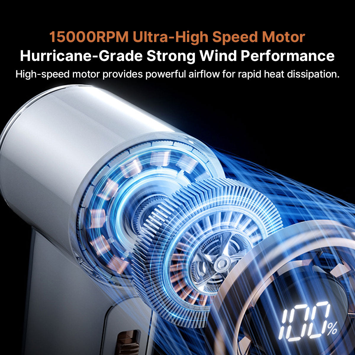 Portable Handheld Turbo Mini Fan – 15000RPM LED Low Noise Outdoor&Travel | Traverseon