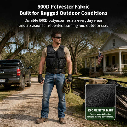 600D Tactical MOLLE Vest – Adjustable 3.09 lb Mesh Loadout | Traverseon