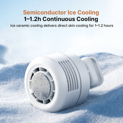 Portable Neck Cooling Fan – 1800mAh 3-Speed Icy Semiconductor Fan Outdoor | Traverseon