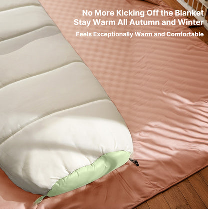 Nylon Adult Mummy Sleeping Bag, 1.8kg Lightweight & Waterproof, Suitable for Temperatures Above -10°C