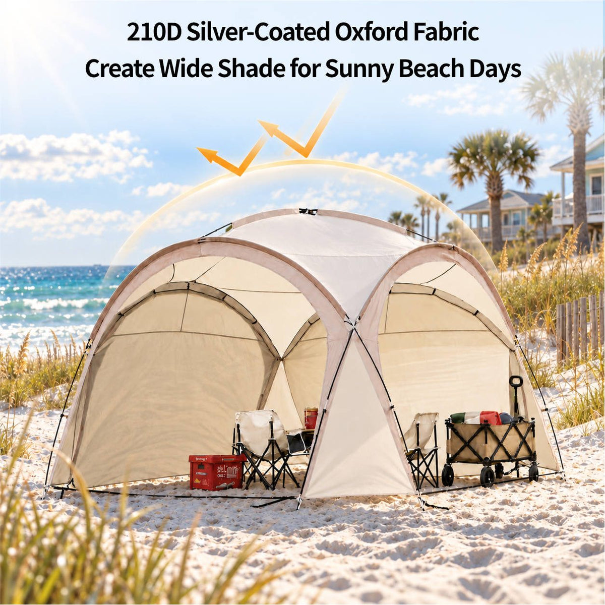 Family Dome Canopy Tent – 4–12 Person Sun Shelter, 10x10 & 14x14 ft | Traverseon