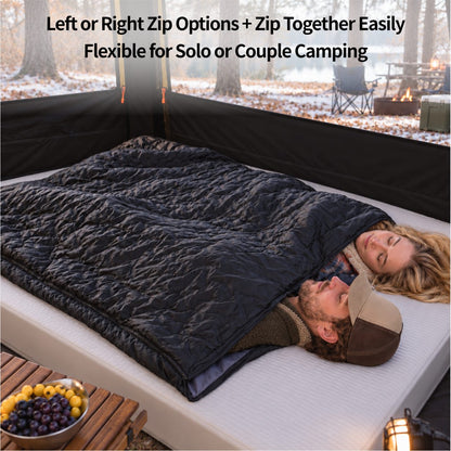1P All-Season Sleeping Bag | Lightweight, WideFit Design for Outdoor Camping