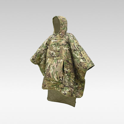 Camo Wearable Sleeping Poncho – Insulated, Packable, & Hunting-Ready