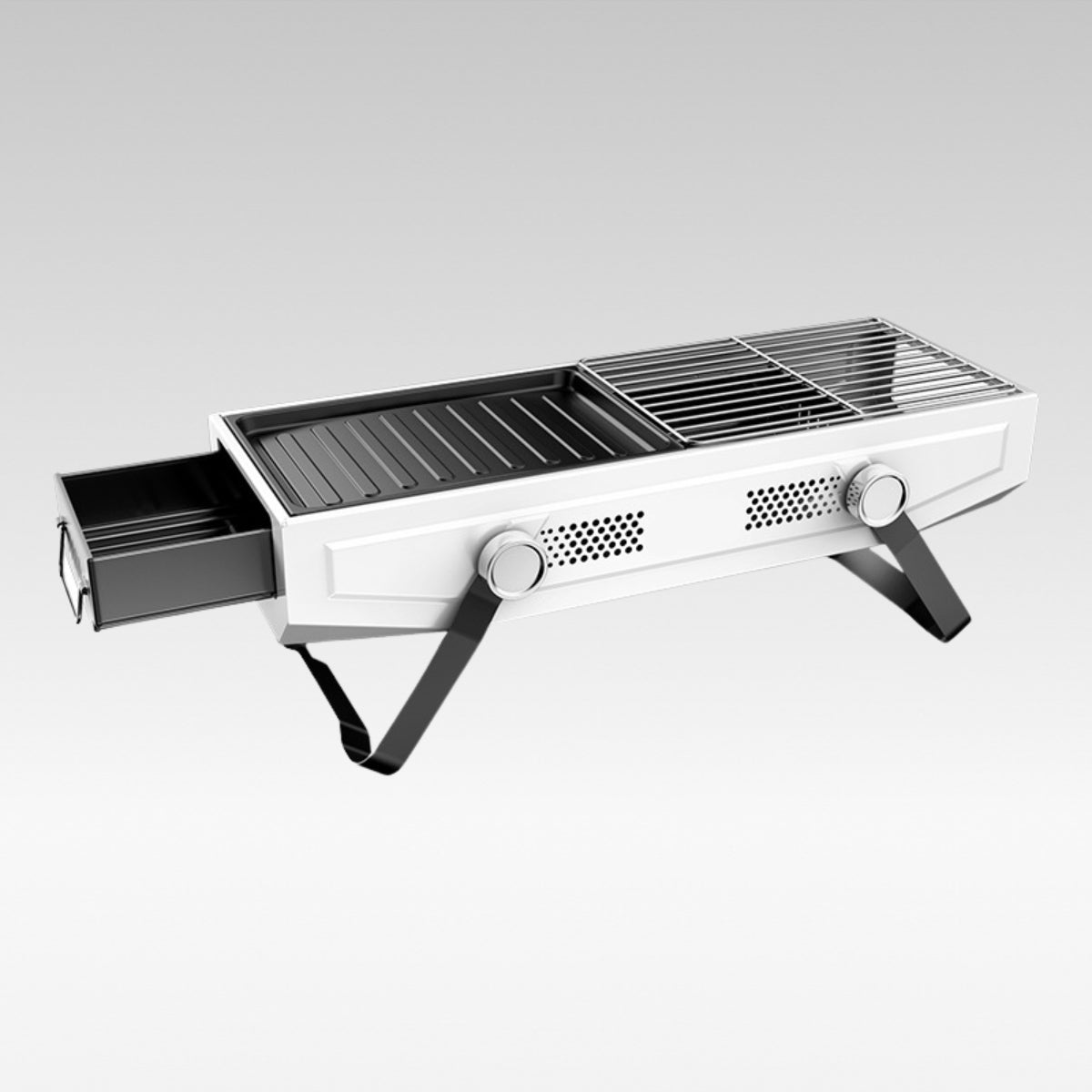 Portable Stainless Steel Grill – Foldable 3-7 People BBQ | Traverseon