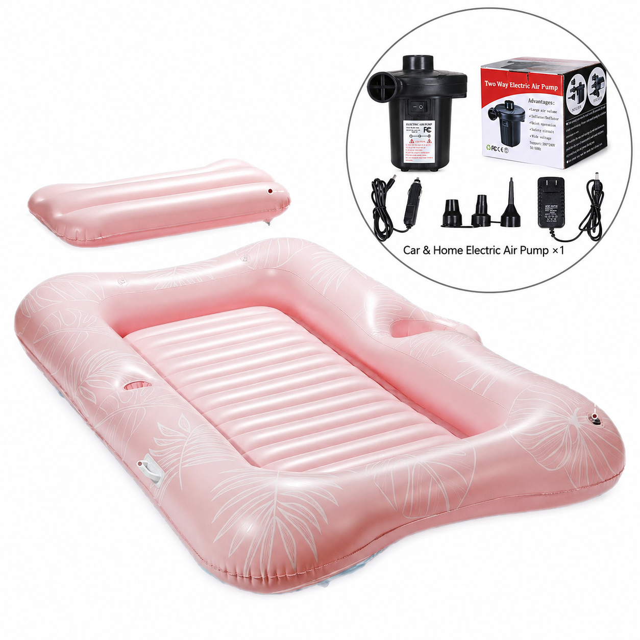 82.7" Inflatable Pool Float with Built-In Cooler – Water Lounger | Traverseon