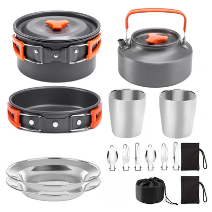 Camping Cookware Set – 2-3 Person Outdoor Pots & Tableware | Traverseon