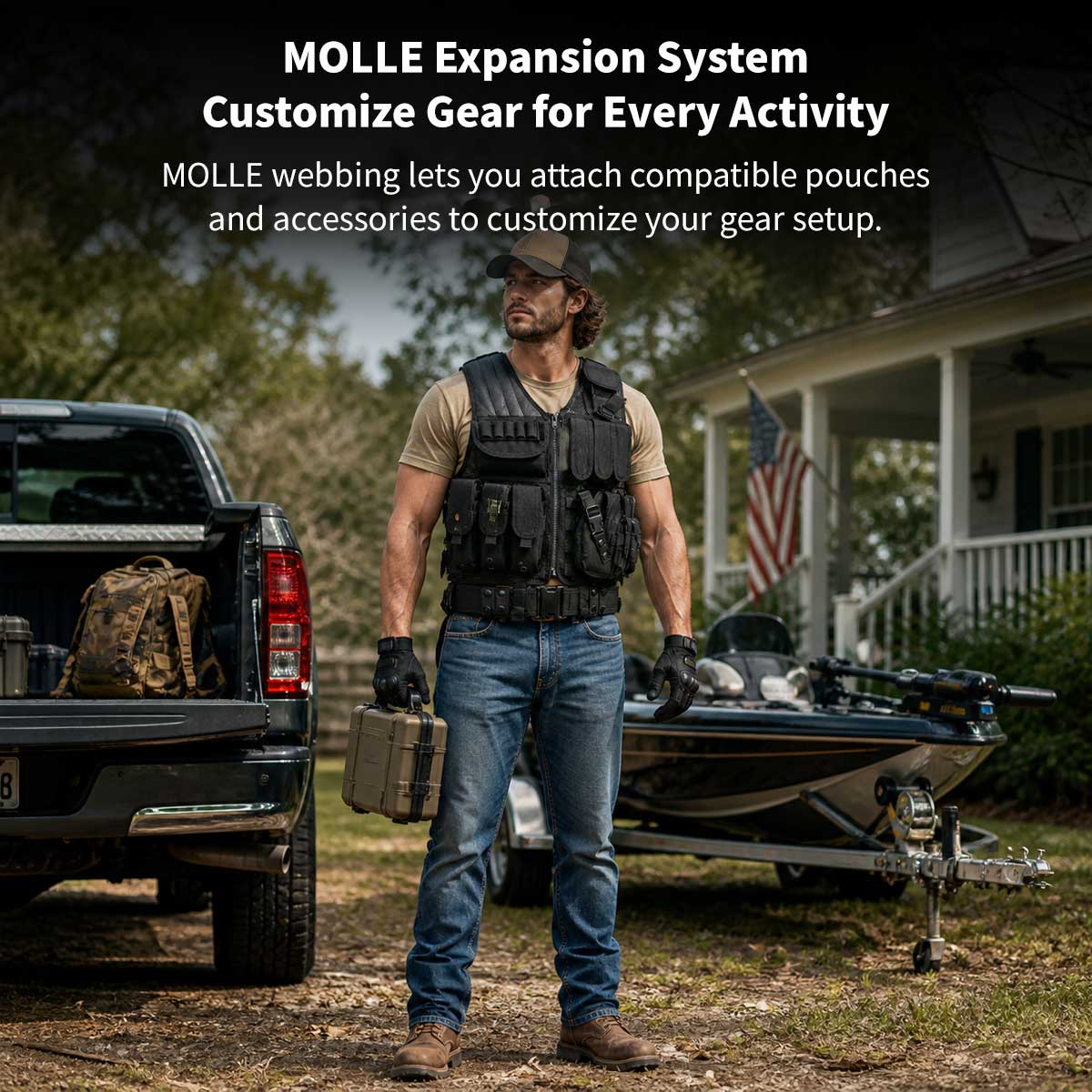 600D Tactical MOLLE Vest – Adjustable 3.09 lb Mesh Loadout | Traverseon