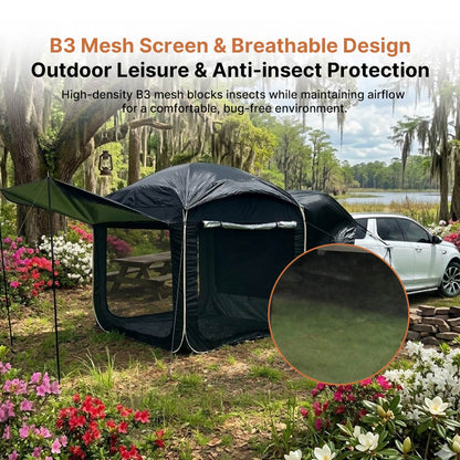 SUV Car Camping Tailgate Tent, Easy Setup Weatherproof & Roomy Extension, Family Camping & Outdoor Use | Traverseon