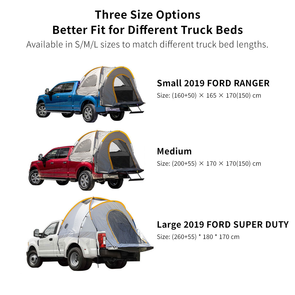 Pickup Truck Bed Tent with Rainfly – Waterproof Camping Shelter for 5.5–8 ft Beds | Traverseon