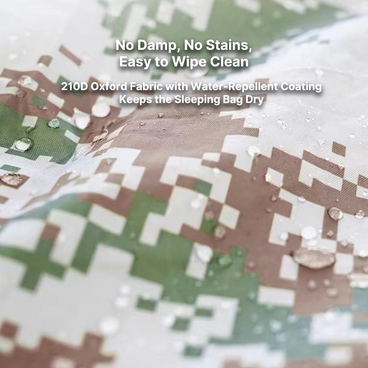 Camouflage Envelope-Style Single Sleeping Bag – Suitable for Temperatures Above -5°C